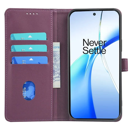 For OnePlus 12R 5G / Ace 3 5G Case Magnetic Clasp Four Leaf Clover Leather Phone Cover