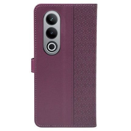 For OnePlus 12R 5G / Ace 3 5G Case Magnetic Clasp Four Leaf Clover Leather Phone Cover