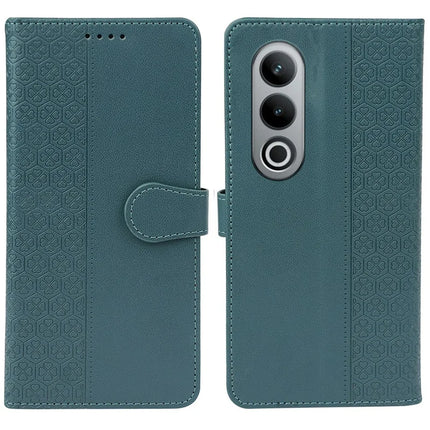 For OnePlus 12R 5G / Ace 3 5G Case Magnetic Clasp Four Leaf Clover Leather Phone Cover - Green