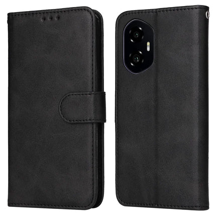 For Honor 300 Case Wallet PU Leather Folio Flip Phone Cover - Black