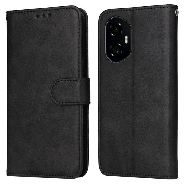 For Honor 300 Case Wallet PU Leather Folio Flip Phone Cover - Black