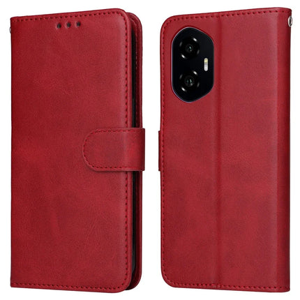 For Honor 300 Case Wallet PU Leather Folio Flip Phone Cover - Red