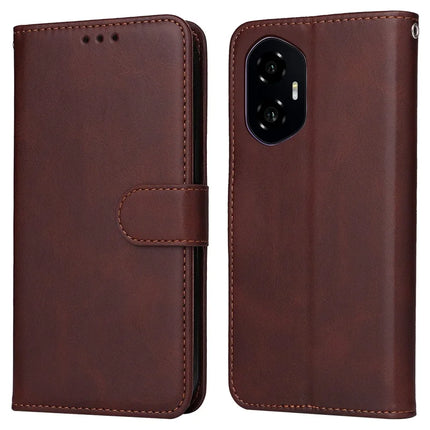 For Honor 300 Case Wallet PU Leather Folio Flip Phone Cover - Brown