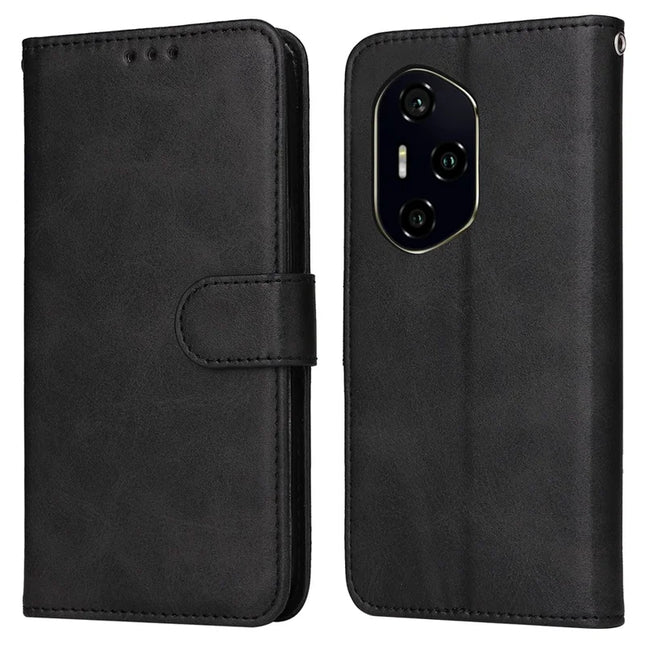 For Honor 300 Pro / 300 Ultra Case Wallet PU Leather Folio Flip Phone Cover - Black