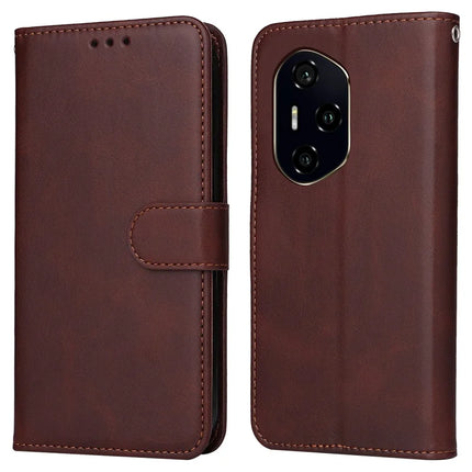 For Honor 300 Pro / 300 Ultra Case Wallet PU Leather Folio Flip Phone Cover - Brown