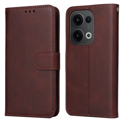 For Oppo Reno13 5G (Global) Case Wallet PU Leather Folio Flip Phone Cover - Brown
