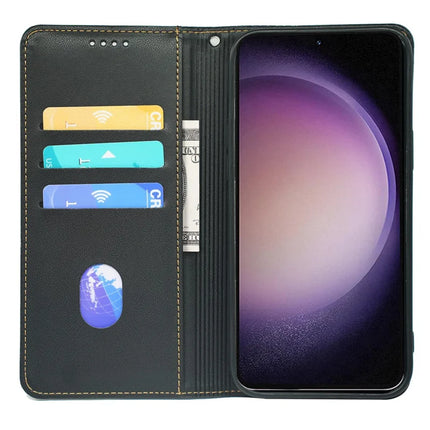 For Samsung Galaxy S23 Case Four Leaf Clover Leather Flip Phone Cover Stand Wallet