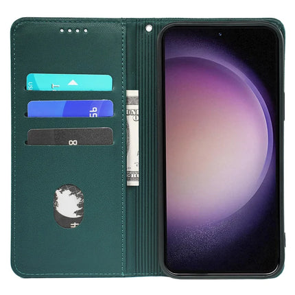 For Samsung Galaxy S23 Case Four Leaf Clover Leather Flip Phone Cover Stand Wallet