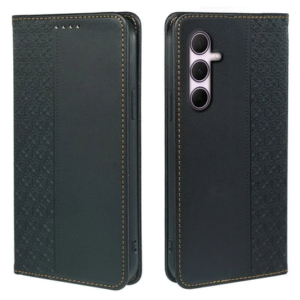 For Samsung Galaxy A06s Case Four Leaf Clover Leather Flip Phone Cover Stand Wallet - Black