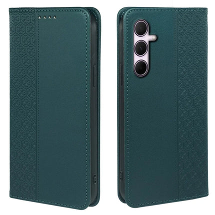 For Samsung Galaxy A36 5G / A56 5G Case Four Leaf Clover Leather Flip Phone Cover Stand Wallet - Green