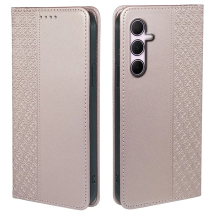 For Samsung Galaxy A36 5G / A56 5G Case Four Leaf Clover Leather Flip Phone Cover Stand Wallet - Rose Gold
