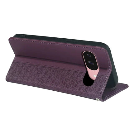 For Google Pixel 9 / Pixel 9 Pro Case Four Leaf Clover Leather Flip Phone Cover Stand Wallet