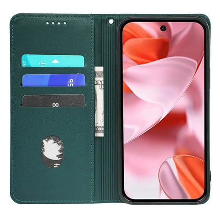 For Google Pixel 9 / Pixel 9 Pro Case Four Leaf Clover Leather Flip Phone Cover Stand Wallet