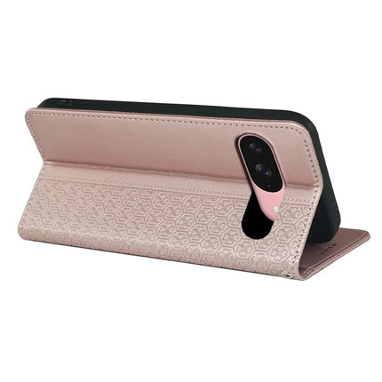 For Google Pixel 9 / Pixel 9 Pro Case Four Leaf Clover Leather Flip Phone Cover Stand Wallet