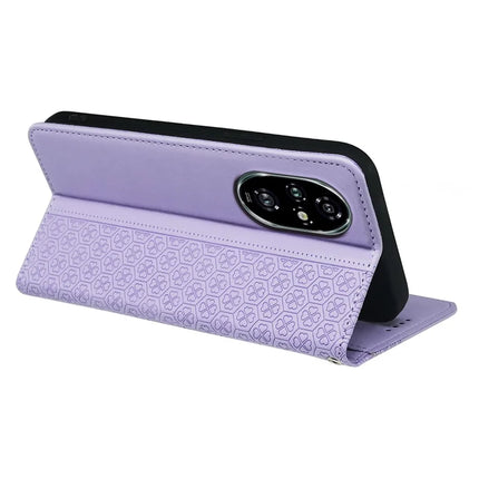 For Honor 200 5G Case Four Leaf Clover Leather Flip Phone Cover Stand Wallet