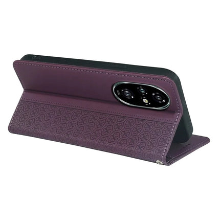 For Honor 200 Pro 5G Case Four Leaf Clover Leather Flip Phone Cover Stand Wallet