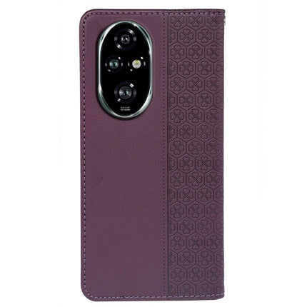 For Honor 200 Pro 5G Case Four Leaf Clover Leather Flip Phone Cover Stand Wallet