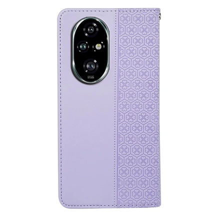 For Honor 200 Pro 5G Case Four Leaf Clover Leather Flip Phone Cover Stand Wallet