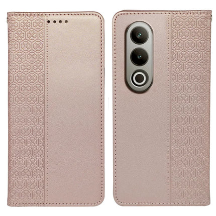 For OnePlus Nord CE4 5G Case Four Leaf Clover Leather Flip Phone Cover Stand Wallet - Rose Gold
