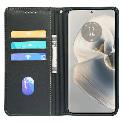 For Motorola Edge 50 Pro 5G Case Four Leaf Clover Leather Flip Phone Cover Stand Wallet