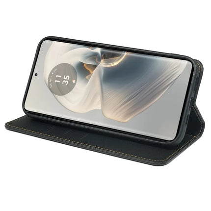 For Motorola Edge 50 Pro 5G Case Four Leaf Clover Leather Flip Phone Cover Stand Wallet