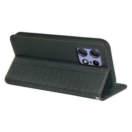 For Motorola Edge 50 Pro 5G Case Four Leaf Clover Leather Flip Phone Cover Stand Wallet