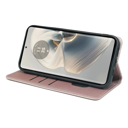 For Motorola Edge 50 Pro 5G Case Four Leaf Clover Leather Flip Phone Cover Stand Wallet