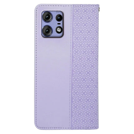 For Motorola Edge 50 Pro 5G Case Four Leaf Clover Leather Flip Phone Cover Stand Wallet
