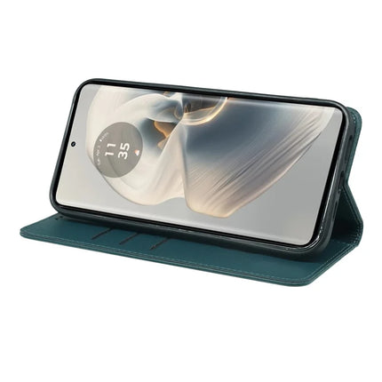 For Motorola Edge 50 Pro 5G Case Four Leaf Clover Leather Flip Phone Cover Stand Wallet