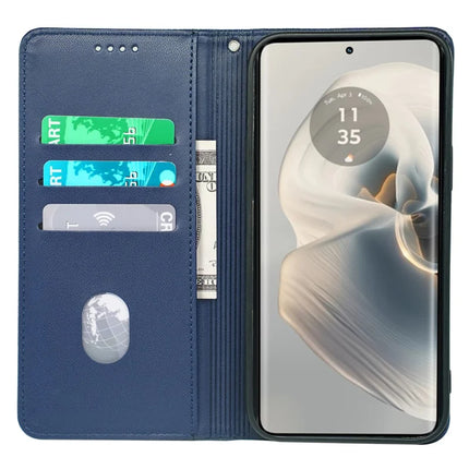 For Motorola Edge 50 Pro 5G Case Four Leaf Clover Leather Flip Phone Cover Stand Wallet