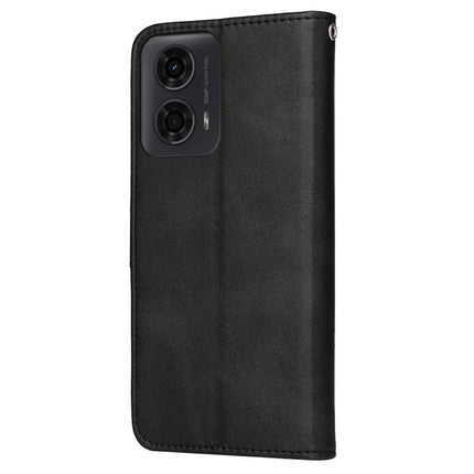 Wallet Case for Motorola Moto G04 4G  /  G04s 4G  /  G24 4G  /  E14 4G Leather Phone Cover