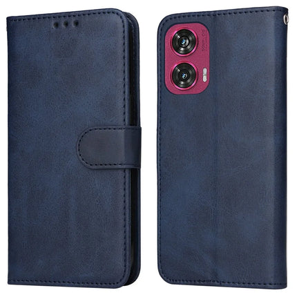 For Motorola Edge 50 Fusion 5G Case Wallet PU Leather Folio Flip Phone Cover - Blue