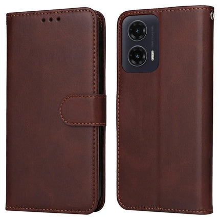 For Motorola Moto G35 5G Case Wallet PU Leather Folio Flip Phone Cover - Brown