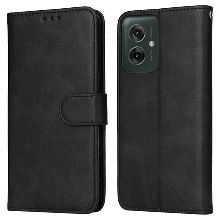 For Motorola Moto G55 5G Case Wallet PU Leather Folio Flip Phone Cover - Black