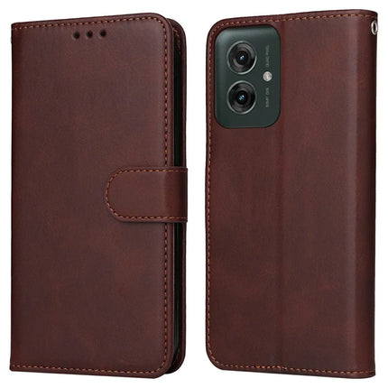 For Motorola Moto G55 5G Case Wallet PU Leather Folio Flip Phone Cover - Brown