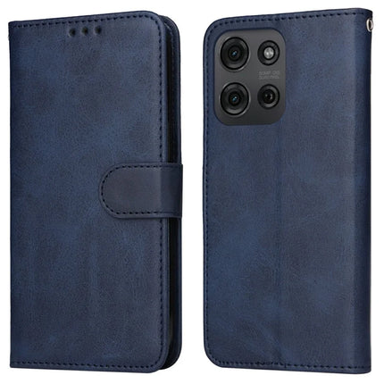 For Motorola Moto G75 5G Case Wallet PU Leather Folio Flip Phone Cover - Blue