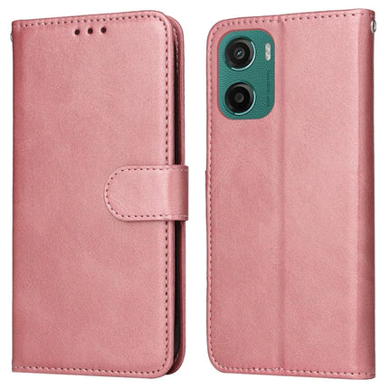 For Motorola Moto G05 4G  /  E15 4G Case Wallet PU Leather Folio Flip Phone Cover - Pink