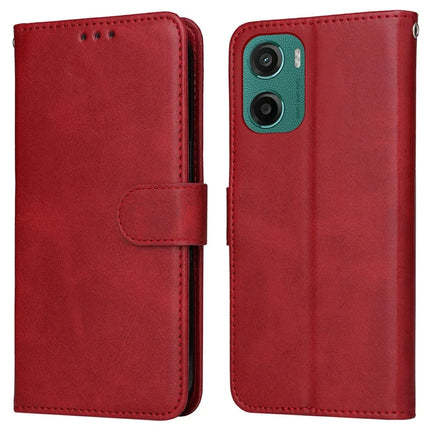 For Motorola Moto G05 4G  /  E15 4G Case Wallet PU Leather Folio Flip Phone Cover - Red