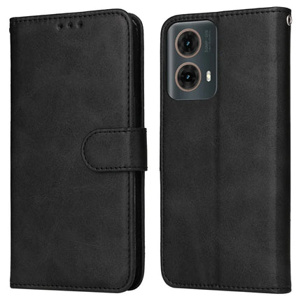 For Motorola Moto G85 5G  /  S50 Neo 5G Case Wallet PU Leather Folio Flip Phone Cover - Black