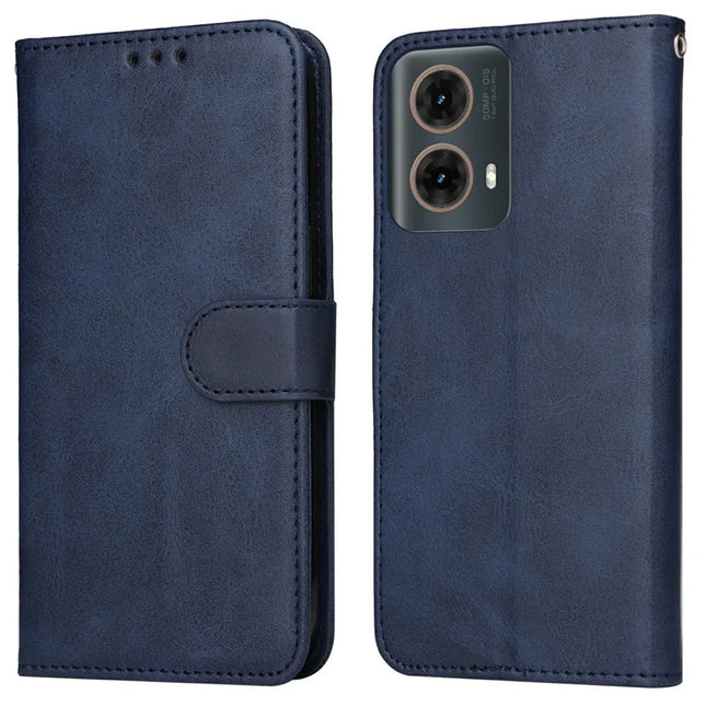 For Motorola Moto G85 5G  /  S50 Neo 5G Case Wallet PU Leather Folio Flip Phone Cover - Blue