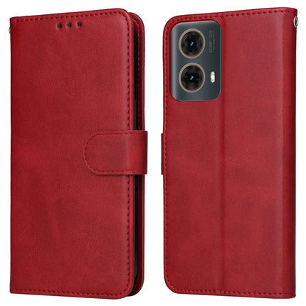 For Motorola Moto G85 5G  /  S50 Neo 5G Case Wallet PU Leather Folio Flip Phone Cover - Red