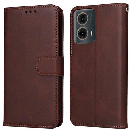 For Motorola Moto G85 5G  /  S50 Neo 5G Case Wallet PU Leather Folio Flip Phone Cover - Brown
