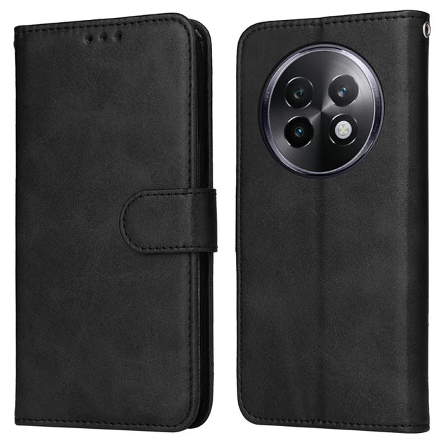 For Realme 13+ 5G  /  13 Pro 5G (China) Case Wallet PU Leather Folio Flip Phone Cover - Black