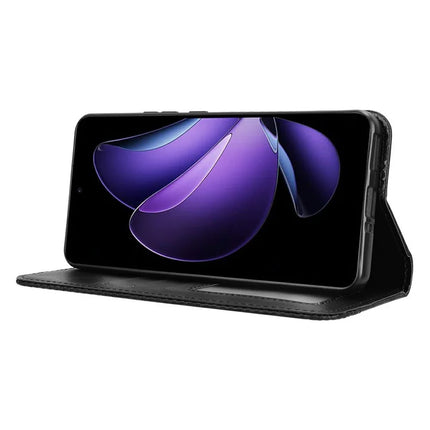 For Oppo Reno13 F 5G  /  Reno13 F 4G Leather Case Wallet Stand Retro Texture Phone Cover