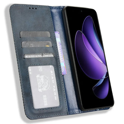 For Oppo Reno13 F 5G  /  Reno13 F 4G Leather Case Wallet Stand Retro Texture Phone Cover