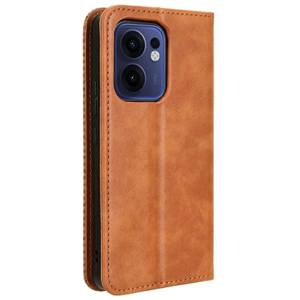 For Oppo Reno13 F 5G  /  Reno13 F 4G Leather Case Wallet Stand Retro Texture Phone Cover