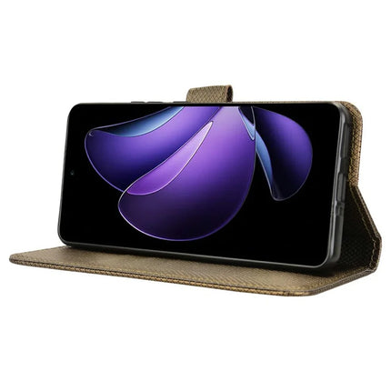 For Oppo Reno13 F 5G  /  Reno13 F 4G Case PU Leather Diamond Texture Wallet Phone Cover
