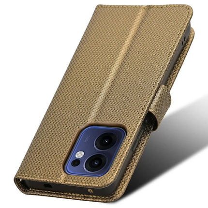 For Oppo Reno13 F 5G  /  Reno13 F 4G Case PU Leather Diamond Texture Wallet Phone Cover