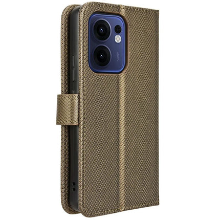 For Oppo Reno13 F 5G  /  Reno13 F 4G Case PU Leather Diamond Texture Wallet Phone Cover