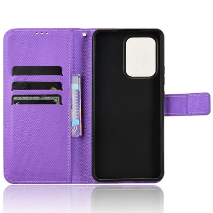 For Oppo Reno13 F 5G  /  Reno13 F 4G Case PU Leather Diamond Texture Wallet Phone Cover